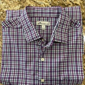 Peter Millar Men's Checkered Shirt